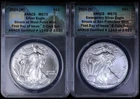 2021 (W) & (S) Type 1 American Silver Eagle ANACS MS 70 | 2 Coin Set FDOI