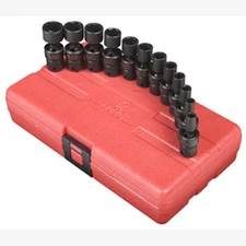 Sunex 1814 1/4" Dr. 12 Pc. Metric Universal Impact Socket Set