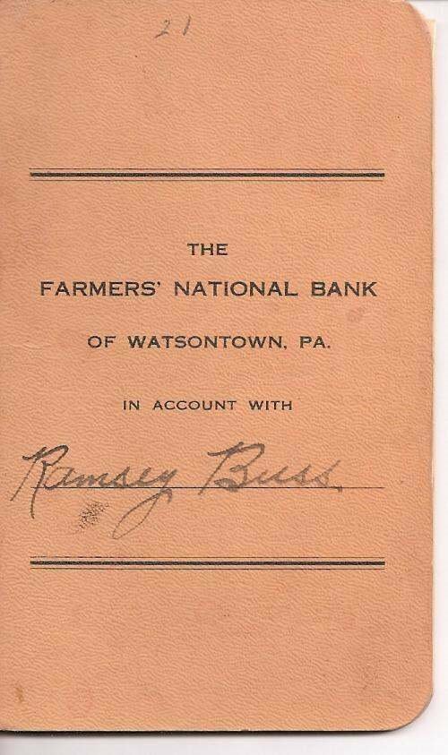 1910s Farmers National Bank Watsontown PA Savings Bk eBay
