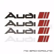 Audi Sport Sticker EURO Racing mod A4 S4 S3 TT R8 A6 Q5 Q7 A3 TTRS 2 colour Pair