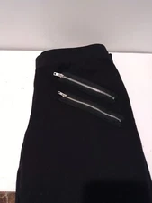 Philosophy Womens Medium Skinny Slim Pants Black Pull On Flat Front Control Top