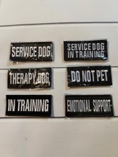 Service Dog Harness Patches For Dog Harness Or Vest 3 Sizes, 4 Types