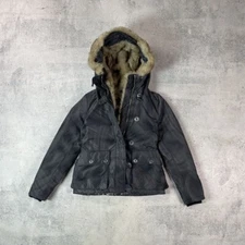 Vtg NAPAPIJRI Y2K Opium Affliction Faux Fur Carti Style Jacket / Women's S