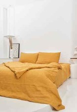 Mustard Cotton Duvet Cover stonewashed Duvet Cover California, King, Queen duvet