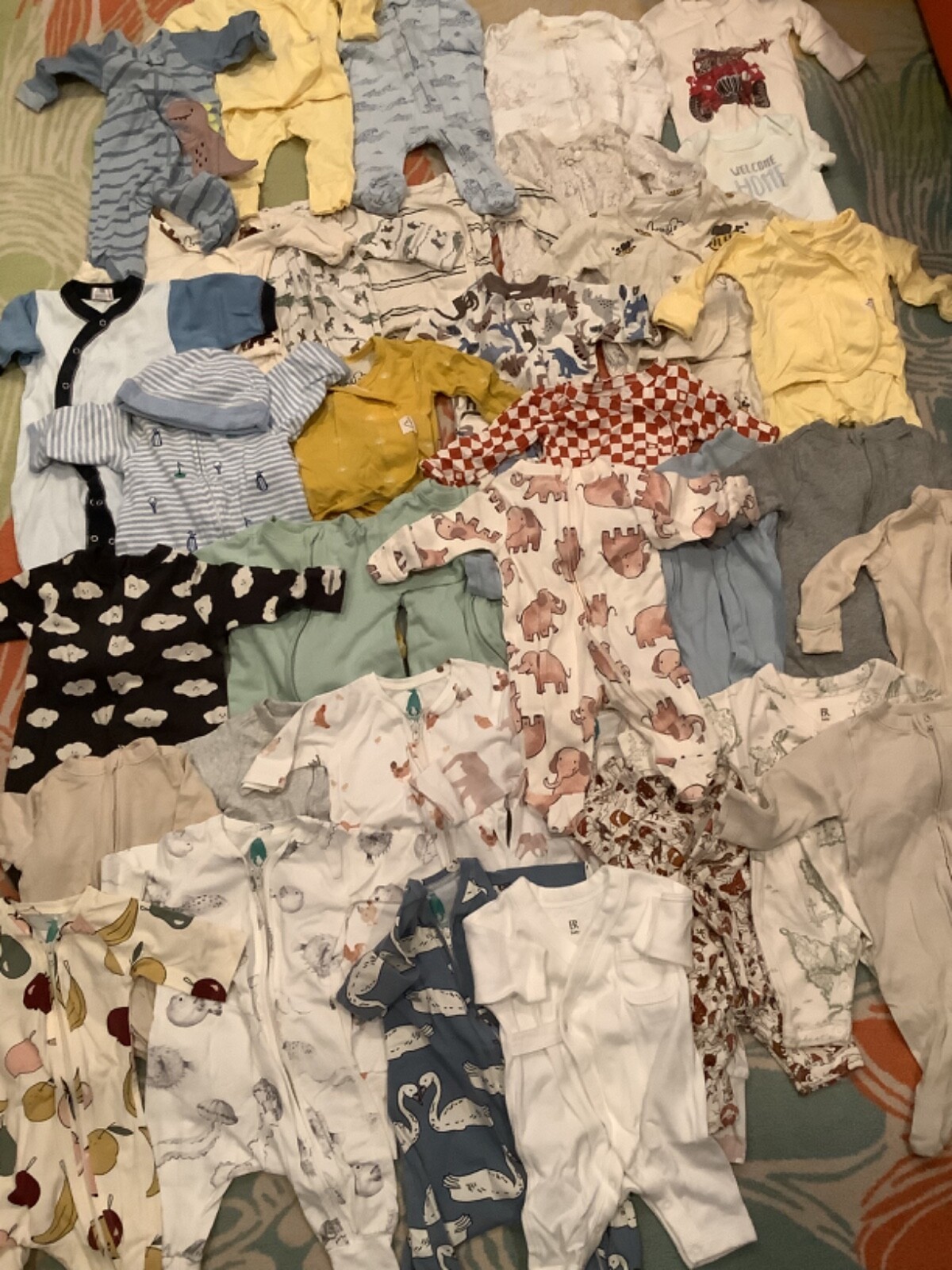 Newborn Baby Boy Clothing Lot, 36 Items. Multiple Brand Names***Free