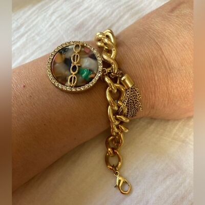 Bebe Vintage Logo Charm Tassel Bracelet - Main Image