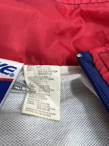 Vintage 90s BIKE Red White Blue Colorblock Windbreaker Pocketed Youth SZ L - Picture 21 of 23