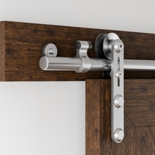 4FT-20FT Stainless Steel Sliding Barn Door Hardware Kit for Single/Double Door