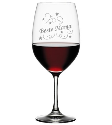 Rotweinglas Gravur  Beste Mama, Oma, Opa, Tante   Leonardo Ciao