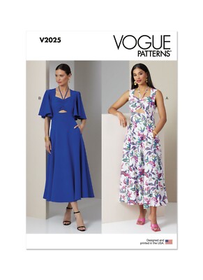 Vogue V2025 Sewing Pattern Misses' Fit & Flared Dress Size B5 (8-16) UNCUT