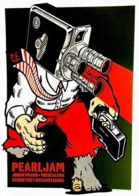 PEARL JAM POSTER - 2003 AUST TOUR SYDNEY - HIGH GLOSS - PHOTO