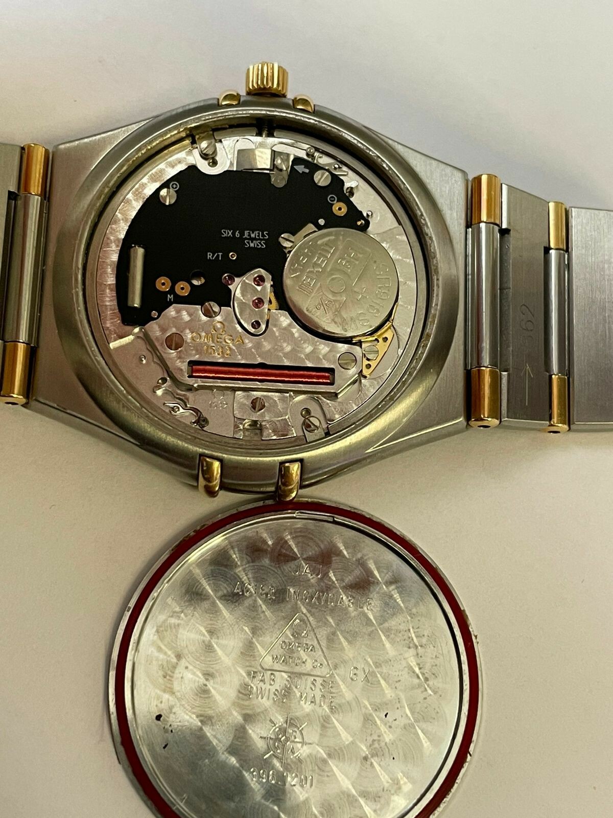 OMEGA CONSTELLATION WATCH 396.1201 QUARTZ CAL.1532 GOLD&STEEL MENS 33