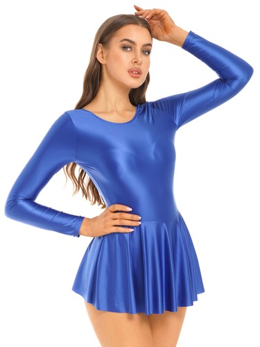 Mujer Brillante Gimnasia Leotardo Vestido Atlético Deporte Danza Unitard Traje de Baño - Imagen 9 de 180