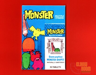Monster multiple vitamins vintage package art 2x3'' fridge/locker magnet 70's