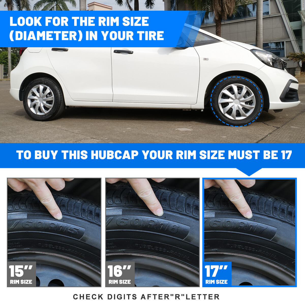 17" Set of 4 Silver Wheel Covers Snap On Full Hub Caps Fits R17 Tire & Steel Rim