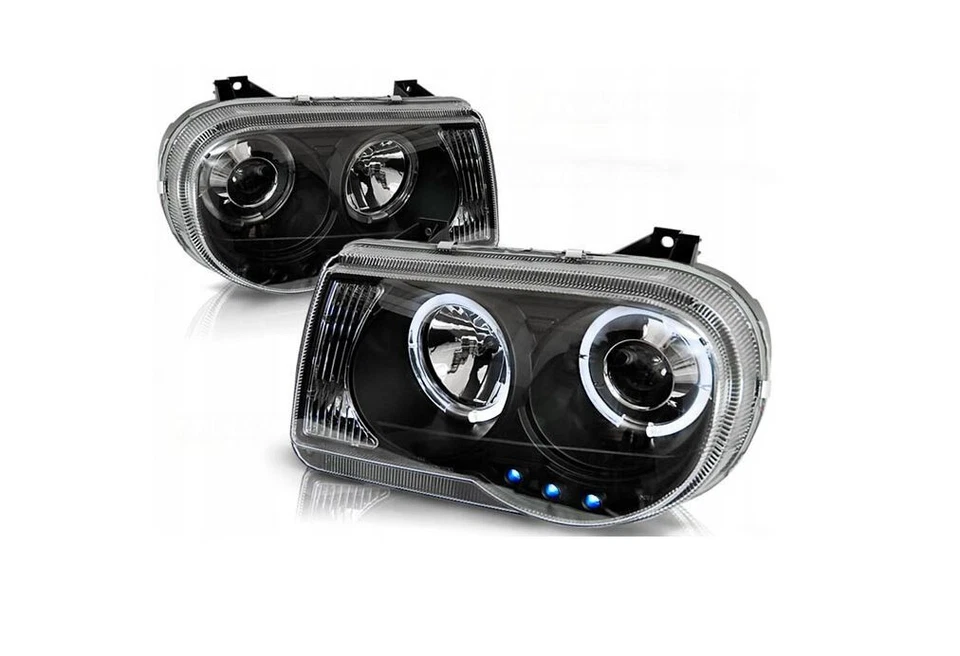 Phare à Gauche + Droite pour Chrysler 300C 2005-2010 LED Noir - Photo 1/1