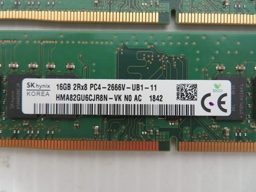 SK Hynix 16GB (1x16GB) PC4-2666V DDR4 RAM Memory RAM Module HMA82GU6CJR8N-VK