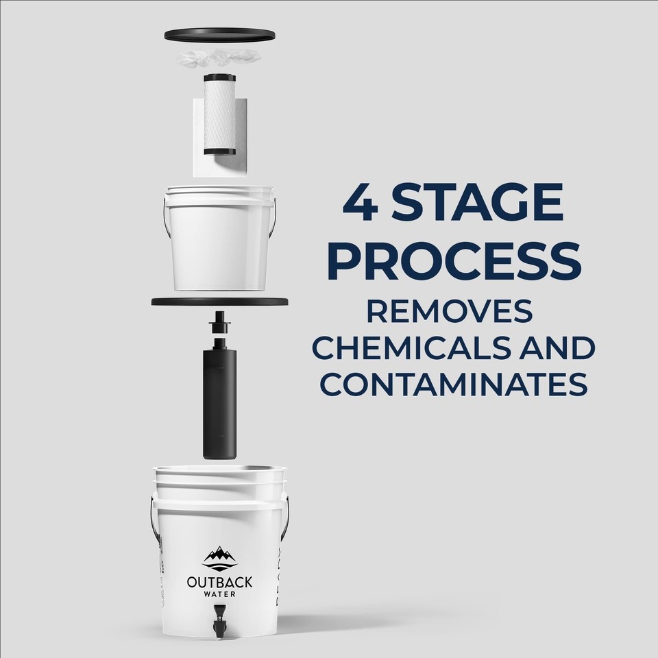 Outback Water Emergency Water Filtration System 5 Gallon Bucket