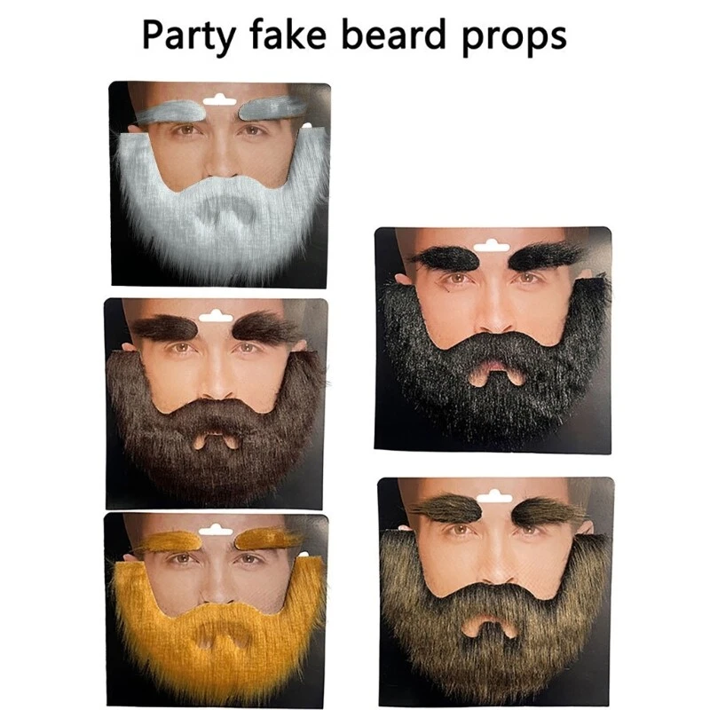 Bigotes y Cejas Cosplay Disfraz Accesorios para Hombres Mujeres Halloween Foto 4 de 4