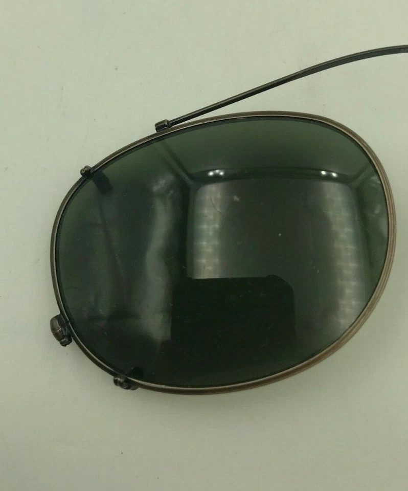 Gafas de sol vintage Bugle Boy bronce metal ovaladas con clip marcos de gafas Foto 2 de 4