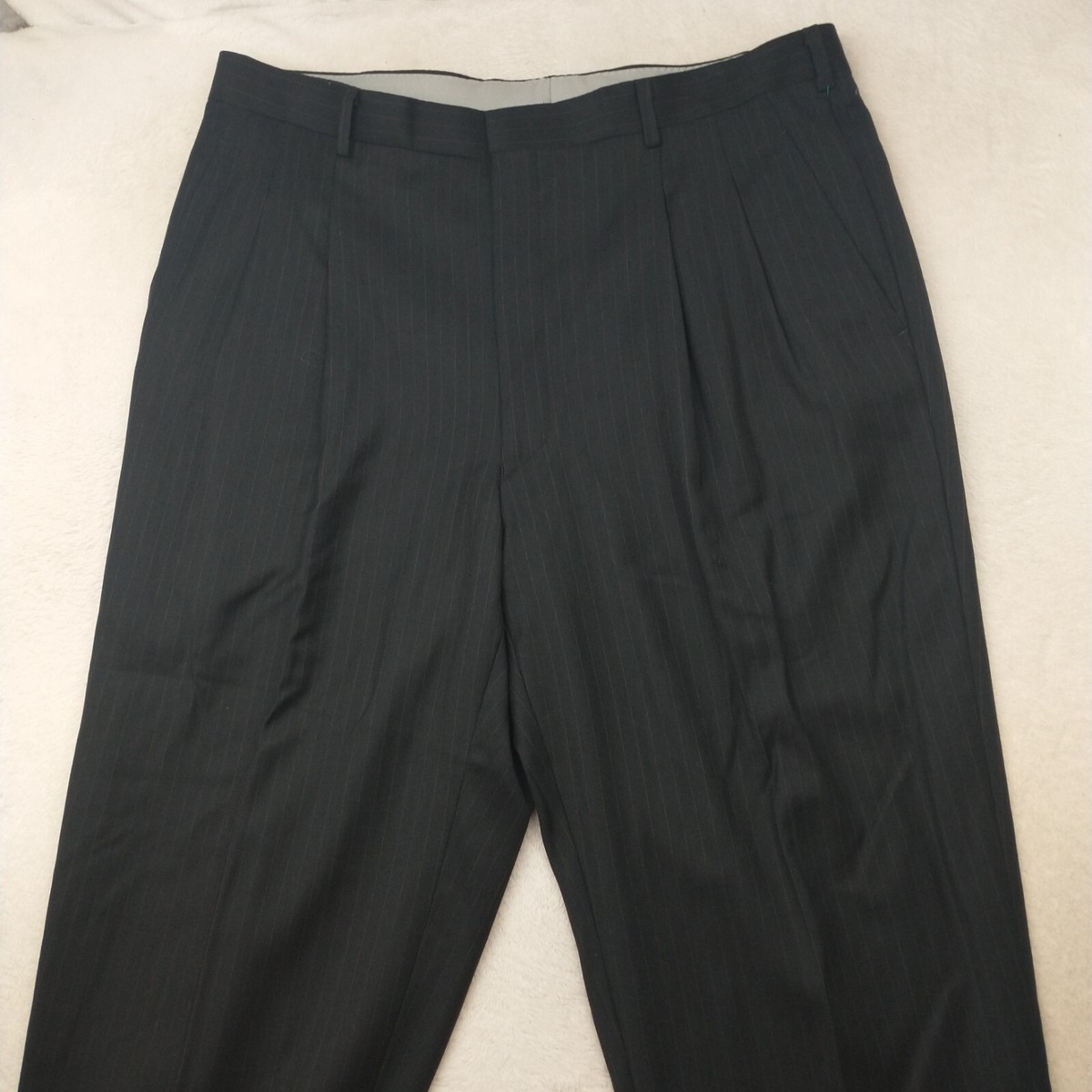 Balenciaga Pants Mens 37x30 Black Pinstripe Fintes Super