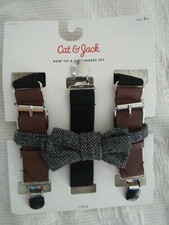 Toddler Boys' Suspender  Bowtie Set - Cat  Jack  Years 3 Black/Gray