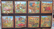 Down on the Farm fabric Panel 23x44