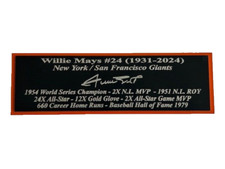 Willie Mays Autograph Nameplate San Francisco Giants Autograph Jersey Bat Ball