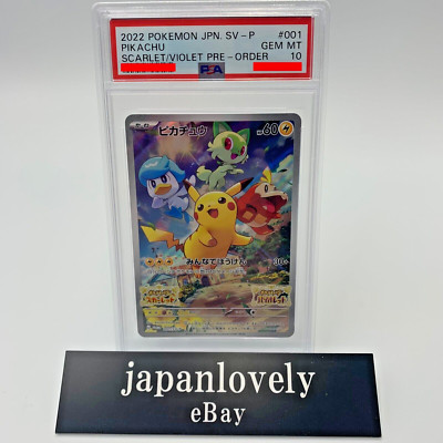 Pokemon Cards - PSA 10 Pikachu 001/SV-P Promo Scarlet Pokemon Cards - PSA 10 Pikachu 001/SV-P Promo Scarlet