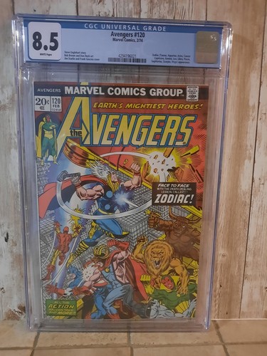 AVENGERS #120 FEBRUARY 1974 CGC 8.5 VF+.