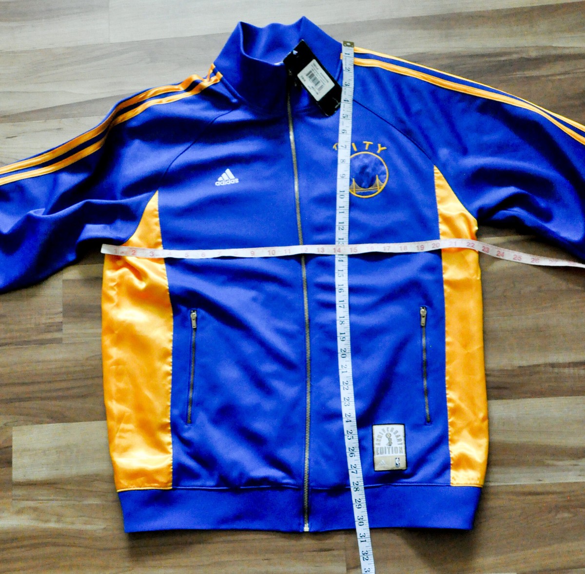 Golden State Warriors Adidas Jacket Warmup 3x NBA Champs Banner