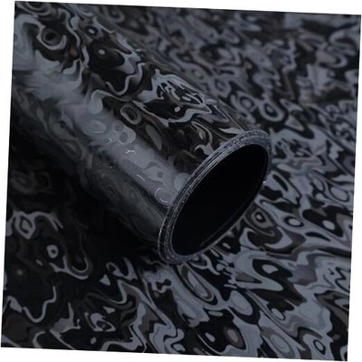  Forged Carbon Fiber Vinyl Wrap, 3D Cosmic Ghost Textured Auto 1ft x 10ft Black