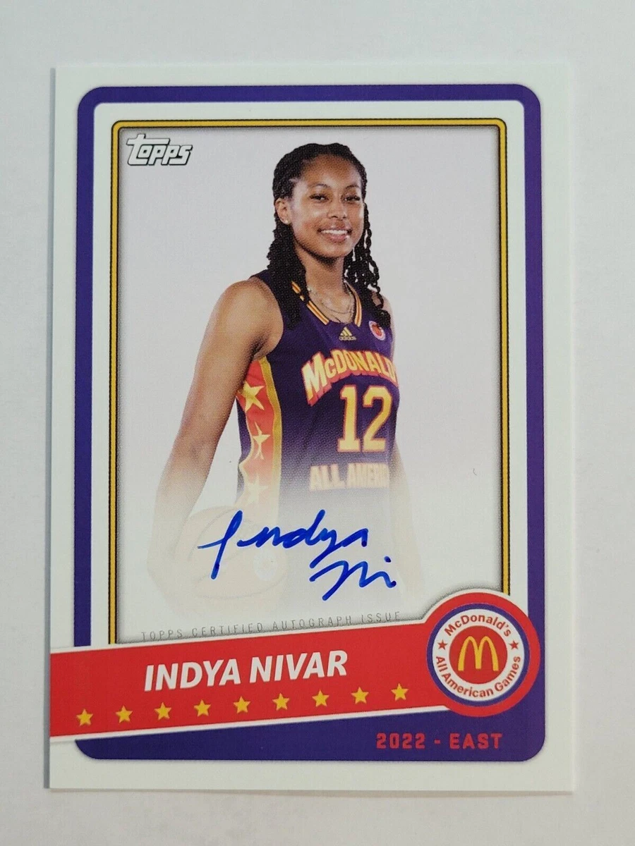 2021-22 Topps Mcdonalds All American Basketball Paper Auto #PA-IN Indya Nivar