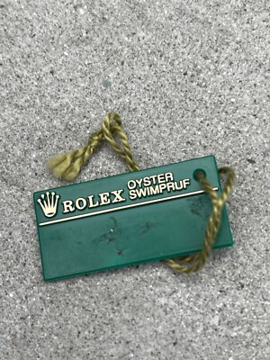 #1289 ORIG. ROLEX 79173 K209901 OYSTER SWIMPRUF HANG TAG ANHÄNGER GREEN TAG