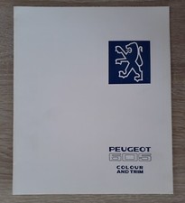 Peugeot 605 Body Colour & Trim Chart Brochure 1990 - SLi SRi SV SVi SVE