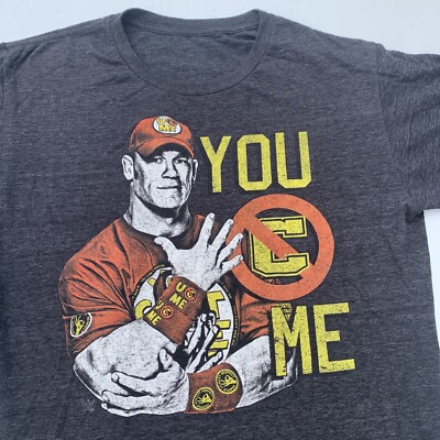 JOHN CENA Graphic T-shirt “You Can't See Me!” WWE Authentic Men's
