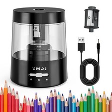Electric Pencil Sharpener for Colored Pencils, Battery Operated Powered Penci...