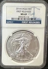 2014 Silver American Eagle 1oz Coin NGC MS-69 First Releases