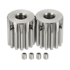 2Pcs 1 Mod 14T Spur Gear 6mm Bore 304 Stainless Steel RC Car Pinion Gear 