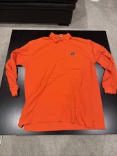 Cutter Buck Men's Auburn Tigers Long Sleeve Polo Shirt Large Orange