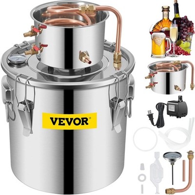 Moonshine Still Distiller Stainless Steel Home Brewing Kit Copper Tube and Pump
