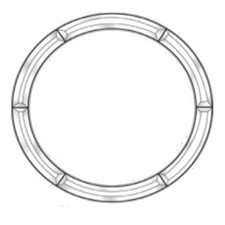 20" 17" Diameter Exquisite Clear Glass Circle Bevel Cluster EC272