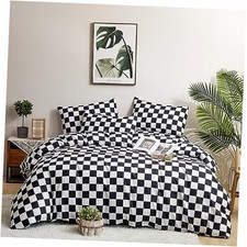Black Checkered Comforter Set Queen Size Black White Queen-90" 90" Plaid Black