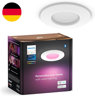 Philips Hue Smart Slim Einbauleuchte, 90Mm, Weißes & Farbiges Licht, Bluetooth K