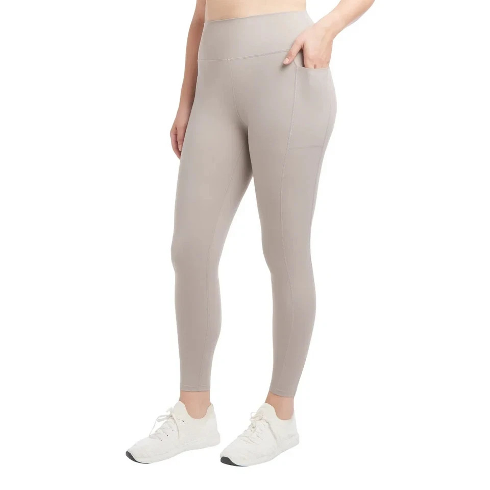 NWOT Danskin Women's M High-Waisted Tan Leggings Side pocket