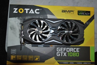 ZOTAC NVIDIA GeForce GTX 1080 8GB GDDR5X AMP Edition Grafikkarte OVP Gebraucht!