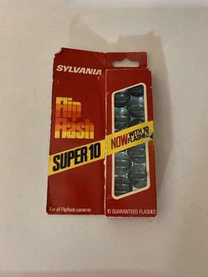Vintage 1970s Sylvania Flip Flash Super 10 Flash Cube Sticks (N3)