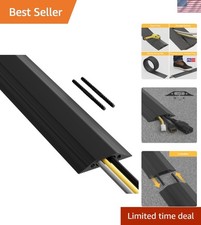 30ft Heavy Duty Floor Cord Cover   Luxurious Cable Protector to Hide and Secu...