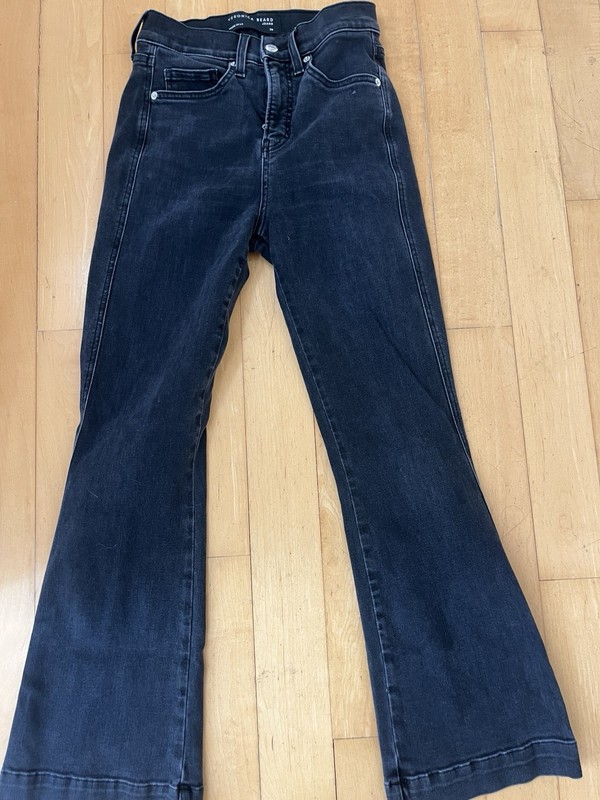 veronica beard carson ankle flare jeans-26-vintage black 