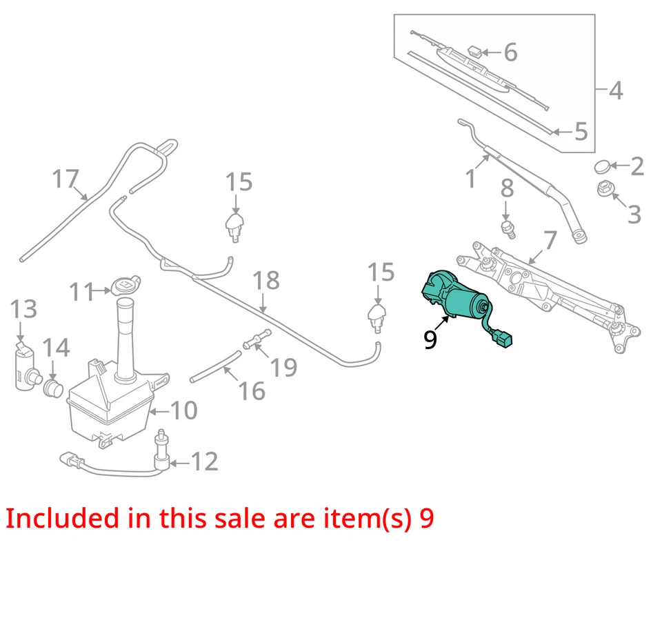 2008 Kia Amanti Front Windshield Wiper Motor OEM 103K Miles - LKQ410250073 - Image 4 of 4